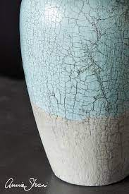 This Vase Has Been Painted Using Annie Sloan S Unique Craqueleur A Two Part Application Th Annie Sloan Chalk Paint Annie Sloan Painted Furniture Cracked Paint