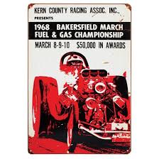 1968 Bakersfield Vintage Tin Sign Vintage Tin Signs Vintage Tin Metal Signs