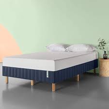 Amazon Com Zinus Quick Snap Standing Mattress Foundation Platform Bed No Box Spring Needed Navy Twin Kitchen Dining Mattress Foundations Platform Bed Bed