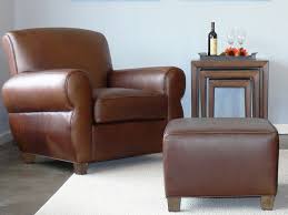 Leather club chair and ottoman. Midtown Leather Club Chair Ottoman Set Leather