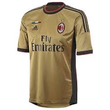Stöbern sie in den besten offiziellen ac milan fußballtrikots bei kitbag! Ac Milan Third Jersey 13 14 Ac Milan Soccer Jersey Gold Ac Milan Third Jersey