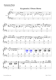 We have an official kryptonite tab made by ug professional guitarists. Kryptonite 3 Doors Down Stave Preview
