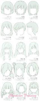 Sparkly Japanese Hairstyles Drawing Anime Hair Japanese Hairstyle Hair Sketch