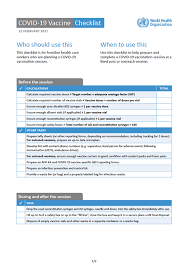 Spread the word and help your friends and family get vaccinated. Covid 19 Vaccine Checklist