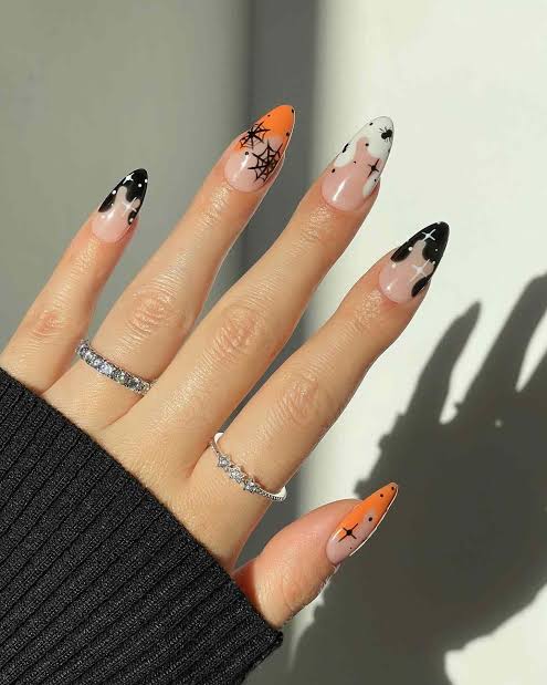 26 Orange and Black Nail Designs for Halloween and Beyond