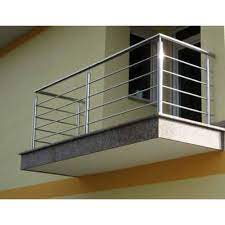 Deck railing will enhance the look and secure your outdoor deck, patio, or porch. Silver Stainless Steel Balcony Railing Rs 400 Foot Steel Line Engineering Id 18227083462