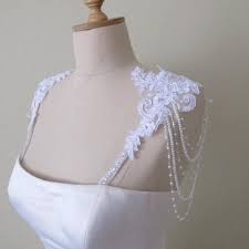 White Lace Detachable Straps Wedding Dress Straps Droplet Etsy In 2021 Shoulder Jewelry Detachable Wedding Dress Strap Dress
