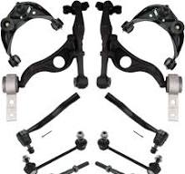 TRQ Front Steering & Suspension Kit Control Arm with Ball Joint Sway Bar  Stabilizer Link Tie Rod Compatible with 2009-2013 Mazda 6