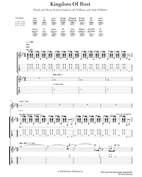 Same as above but listens for the first external midi device if attached. Kingdom Of Rust Guitar Voice Sheet Music By Jimi Goodwin Nkoda