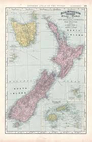 Map Of New Zealand Tasmania And The Fiji Islands