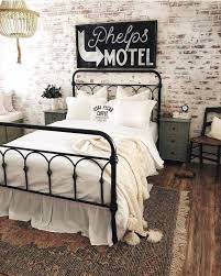 Also, see the mixture of stone against the white. 40 Amazing Antique Farmhouse Decoration Ideas For Your Home Decor 19 In 2020 Farmhouse Bedroom Decor Farmhouse Guest Bedroom Guest Bedroom Decor
