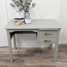 Painting And Refinishing A Small Wood Desk House Canvas Diy Blog In 2020 Small Wood Desk Painting A Desk Diy Paint Wooden Desk