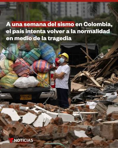 📍 Se cumple una semana del terremoto de magnitud 7,4 que azotó Colombia mientras continúa la emergencia en las zonas más afectadas: Chocó, el Eje Cafetero y el Valle del Cauca. Allí,