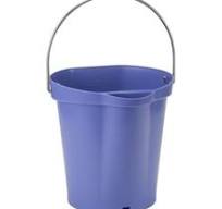 1.5 Gallon Brown Plastic Bucket w/Spout, Stainless Steel Handle