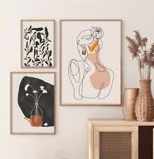 Boho Art Set Of 3 Prints Abstract Landscape Poster Bundle Etsy In 2021 Boho Wall Art Diy Canvas Art Art Gallery Wall