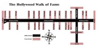 Hollywood Stars Map Hollywood Walk Of Fame Map Holidaymapq With 1222 X 600 Walk Of Fame Map Hollywood Star Walk Walk Of Fame