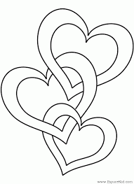 Coloriage Trois Coeurs Enlaces A Imprimer Dans Les Coloriages St Coloriage Coeur Coloriage Idees De Broderie