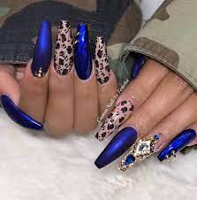 80 Hottest Acrylic Coffin Nails Color For Summer Nails Page 6 Of 84 Latest Fashion Trends For Woman Blue Nail Designs Royal Blue Nails Navy Blue Nails