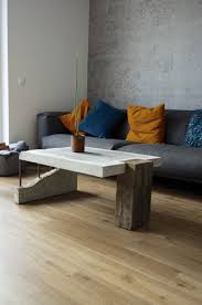 Concrete Coffee Table A Combination Of Wood Concrete And Steel Concrete Coffeetable Table Betontisch Tisch Haus Und Garten