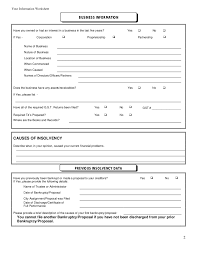 If zero or less, you are not insolvent. Your Debtor Information Worksheet