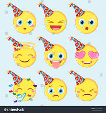 Emoji Happy New Year Set Stock Vector (Royalty Free) 1261864306 | Shutterstock