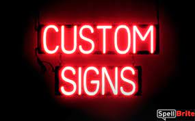Custom Signs Neon Led Spellbrite Custom Sign Create Sign Business Signs