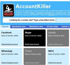 Find Out How To Delete Online Accounts With Accountkiller A Free Web Service Where You Can Find Out How To Del Online Accounting Accounting Famous Websites