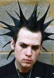 25 Hairstyles Of The Last 100 Years Listverse Spiked Hair Liberty Spikes Punk Hair Men