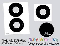 Download Vinyl Record Invitation Template Collage Sheet Template Digital Template Collage Template Printable Template Collage Digital Png Ai Svg 74078 Card Making Design Bundles