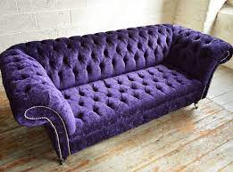 Specializing in painted furniture, vintage one of a kinds and home décor, on the purple couch also features a thoughtful selection of furnishings. Chesterfield Sofa Kensington Abode Sofas Velvet 2 Person 3 Seater