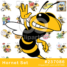 Buzz is the current official mascot of the georgia institute of technology. Clipart Of A Hornet Or Yellow Jacket School Mascot Character Holding An American Flag Royalty Free Vector Illustration By Toons4biz 1604358