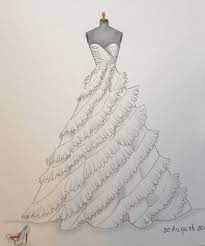 Personnalise Robe De Mariee Esquisse Robe De Mariee Dessin A La Main Dites Oui A La Wedding Dress Sketches Wedding Dress Drawings Custom Wedding Dress Sketch