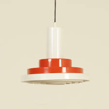 With the popularity of rustic modern decor, these lighting solutions. Vintage Danish Pendant Lamp With Orange Rings Design Market