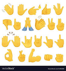 Set Of Hands Icons And Symbols Emoji Hand Icons Vector Image Ad Icons Symbols Set Hands Ad Hands Icon Hand Emoji Vector Illustration