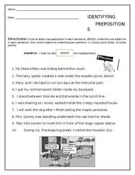 Prepositions Worksheet Free Prepositional Phrases Preposition Worksheets Prepositions