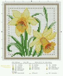 Daffodil Cross Stitch Cross Stitch Patterns Flowers Cross Stitch Flowers Floral Cross Stitch