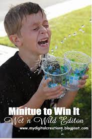 My Digital Creations Minute To Win It Wet N Wild Edition Water Games For Kids Outdoor Games For Kids Family Game Night