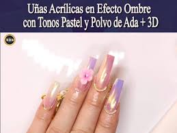 Uñas acrílicas decoradas 2018 ¿cómo hacerlas y cuidarlas? Recetas De Belleza Tv Unas Acrilicas En Efecto Ombre Con Tonos Pastel Y Polvo De Ada 3d Facebook