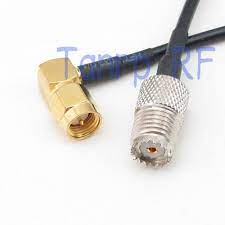 50cm Pigtail Coaxial Jumper Cable Rg174 Extension Cord 20in Mini Uhf Female So 239 To Sma Male Right Angle Rf Connect Rf Connector Extension Cord Jumper Cables