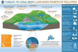 how does pollution threaten coral reefs