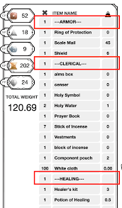 Started Using Topic Titles In My Item List Because Things Were Too Messy Any Other Dnd 5e Standard Sheet Hacks That Have Made Your Life Better Roll20