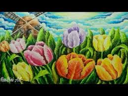Kumpulan mewarnai gambar bunga indonesia alamendahs blog via alamendah.org. Cara Melukis Bunga Tulip Dengan Krayon Youtube