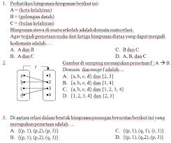 Jenis jenis test psikologi yang biasa digunakan untuk uji. Contoh Soal Relasi Dan Fungsi
