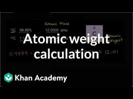 Worked Example Atomic Weight Calculation Video Khan Academy