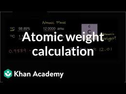 Electrons are much smaller than protons and neutrons, so their mass isn't factored into the calculation. Worked Example Atomic Weight Calculation Video Khan Academy