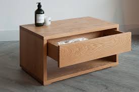 Also can be used as an end table, computer desk, bedside table, storage rack and it can stand alone. Black Lotus Oak Low Bedside Drawer Unit Natural Bed Company