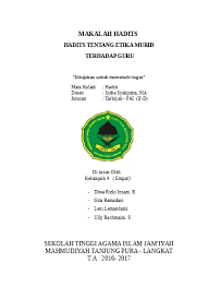 Hasyim asy'ari dalam kitab merujuk pada pola kependidikan dan keguruan rasulullah saw. Isu Etika Guru Isu Kesantunan Guru