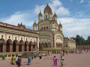 Dakshineswar Kali Temple complex beside the Hooghly, AI generated
