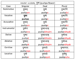 Plural nouns are words used to indicate that there is more than one person, animal, place, thing, or idea. à¨¸ à¨š Sanskrit Noun Declension