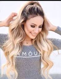 Wavy Beach Curls Half Up And Half Down Long Hair Styles Thick Hair Styles Hair Styles